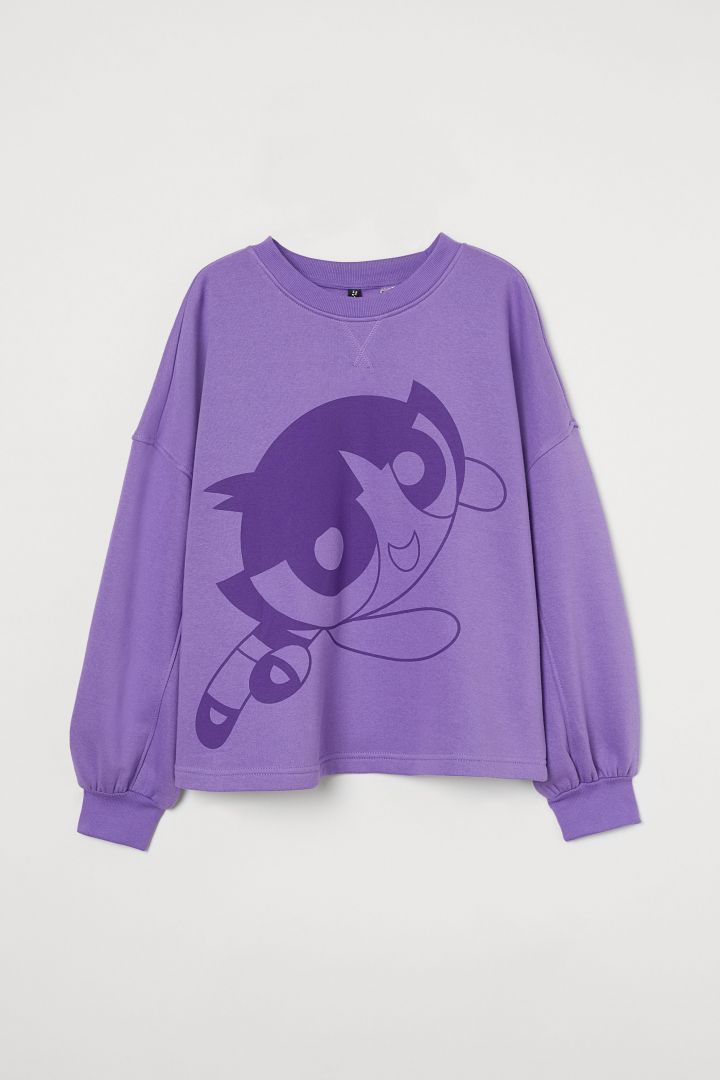 Oversized sweatshirt Purple The Powerpuff Girls H M CN