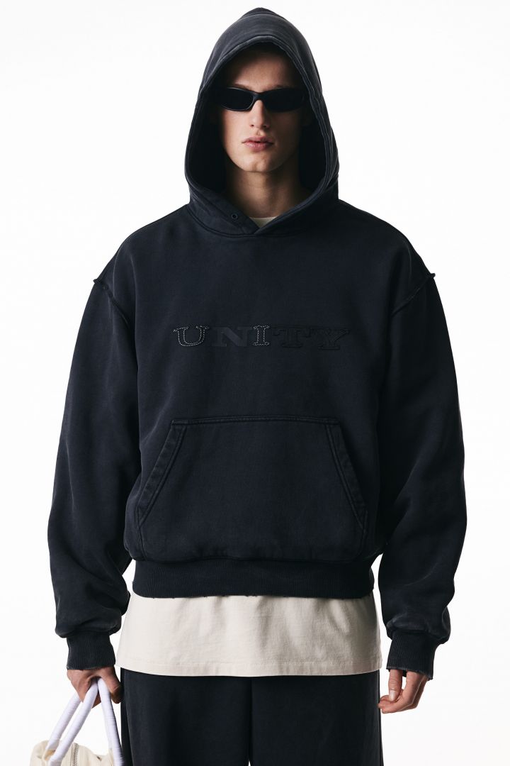 Reversible hoodie - Black| H&M CN