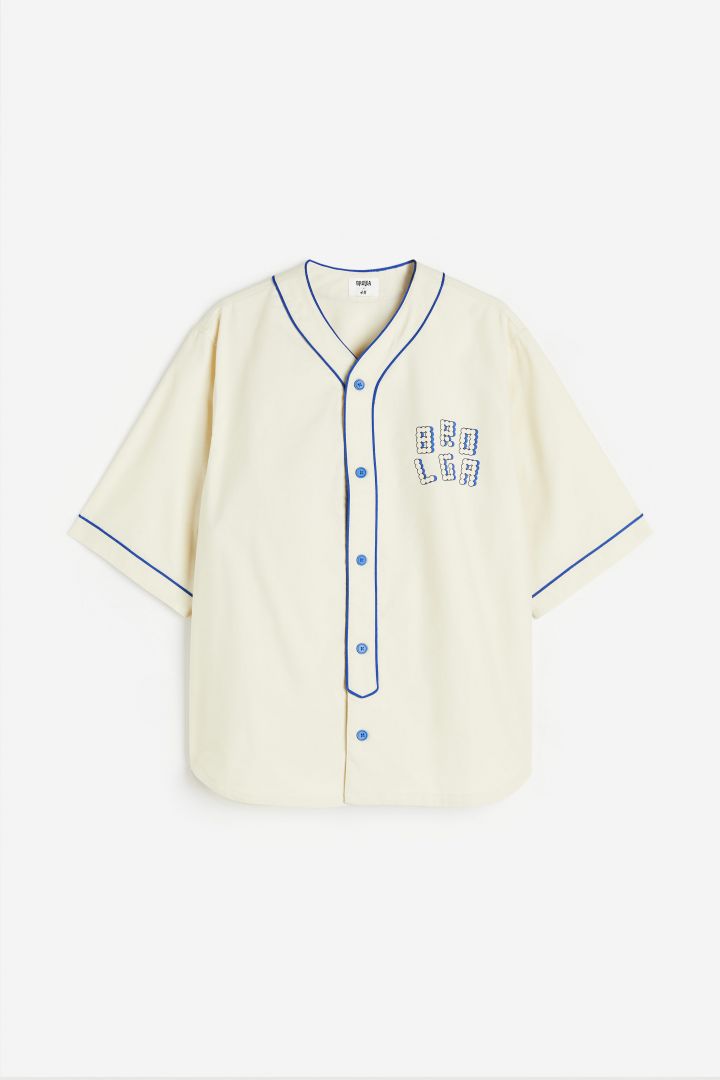 H & M Printed baseball shirt(Black/Brolga)