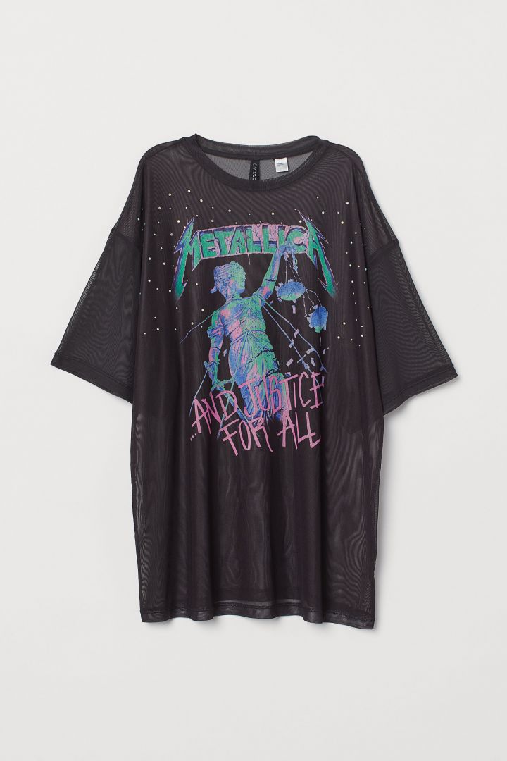 metallica oversized t shirt dress