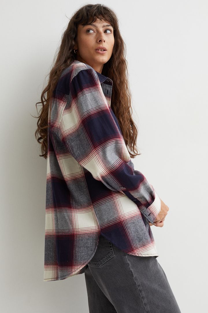 h&m flannel jacket