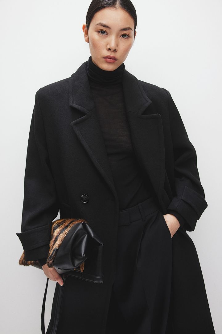 Maxi coat - Black| H&M CN