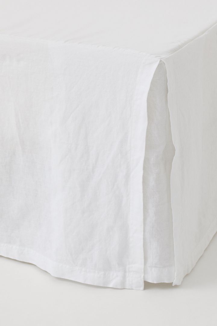 white linen valance for bathroom