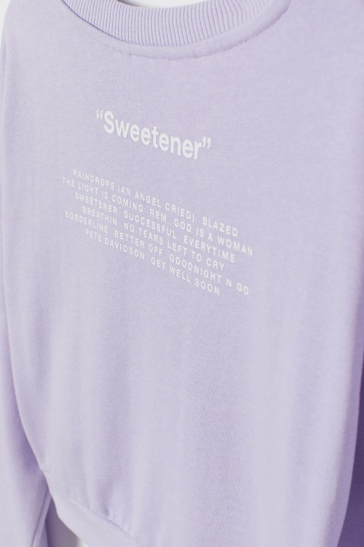 Ariana grande hotsell purple sweatshirt