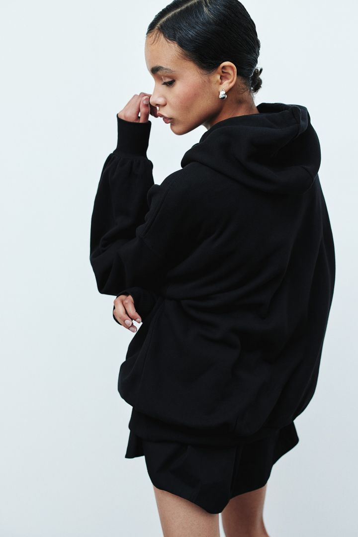 Oversized print-motif hoodie - Black/The Chemical Brothers| H&M CN