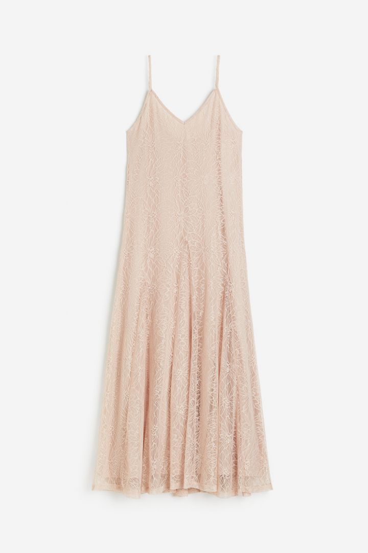 Lace slip dress - Dusty pink