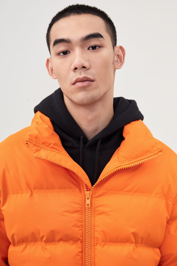 Puffer jacket - Orange| H\u0026M CN